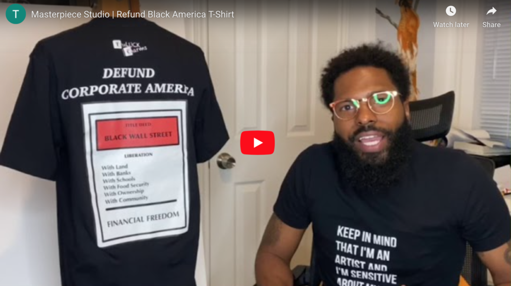 "Refund Black America" T-Shirt | Masterpiece Studio ?